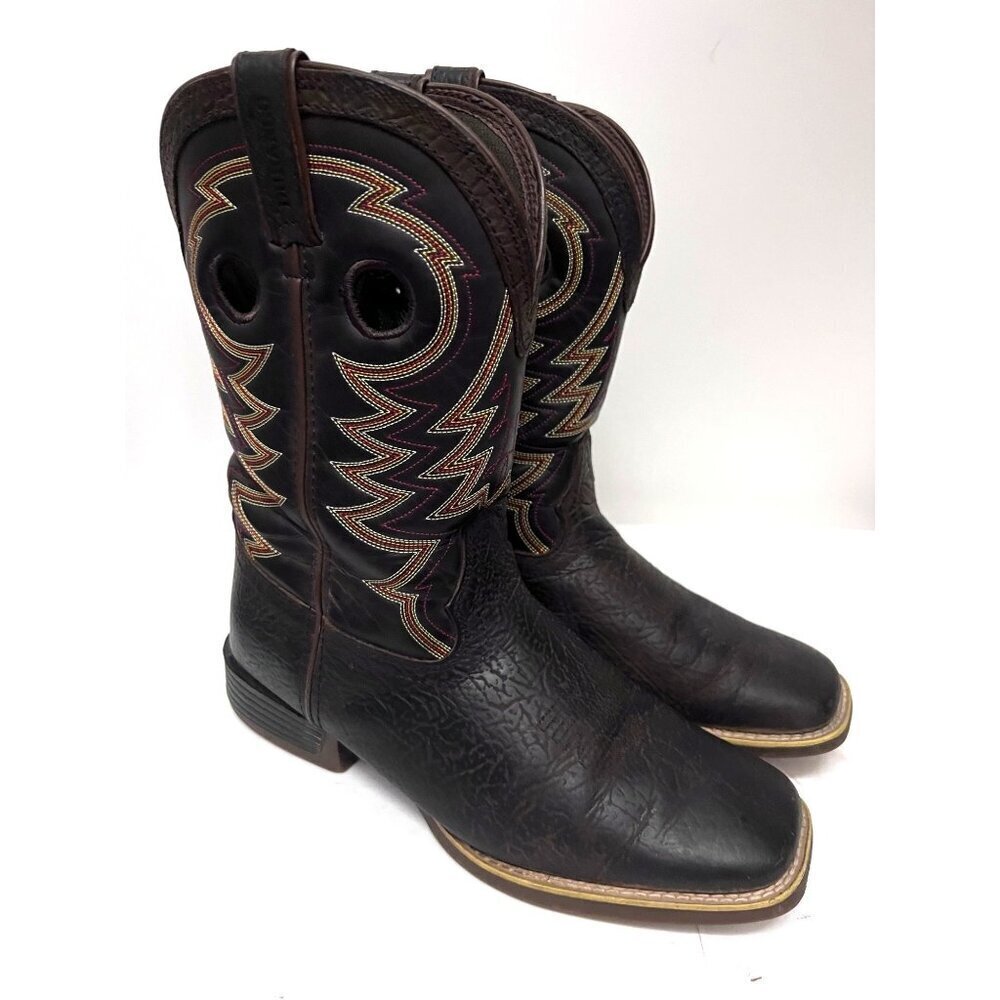 Durango Womens Brown Leather Buckaroo Western Roper Cowboy Boots US 7 Pull On